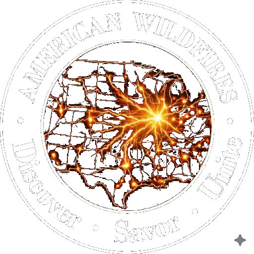 American Wildfires — circular fire-map emblem